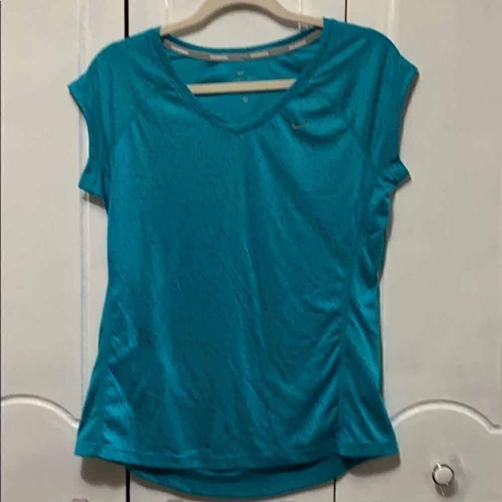 Nike Dri-fit Running Teal athletic Top size S